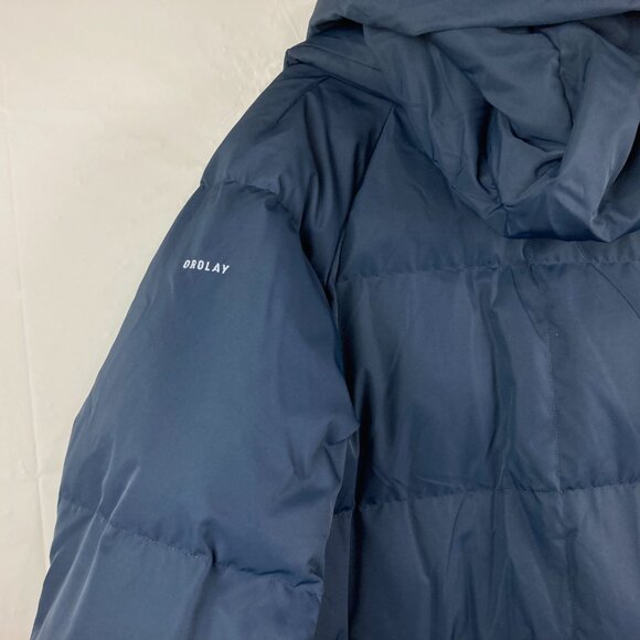 Orolay Womens Plus 2X Thickened Down Hooded Puffer Winter Jacket Navy Blue - Picture 9 of 9